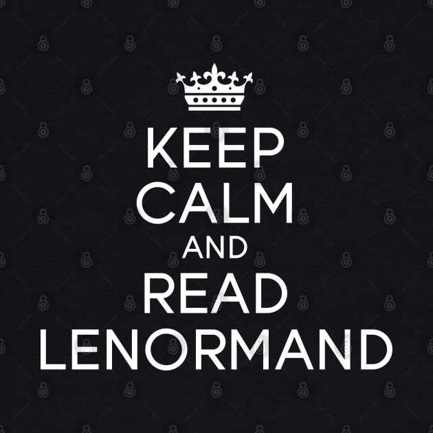 Keep Calm and Read Lenormand (white) by Nate's World of Tees